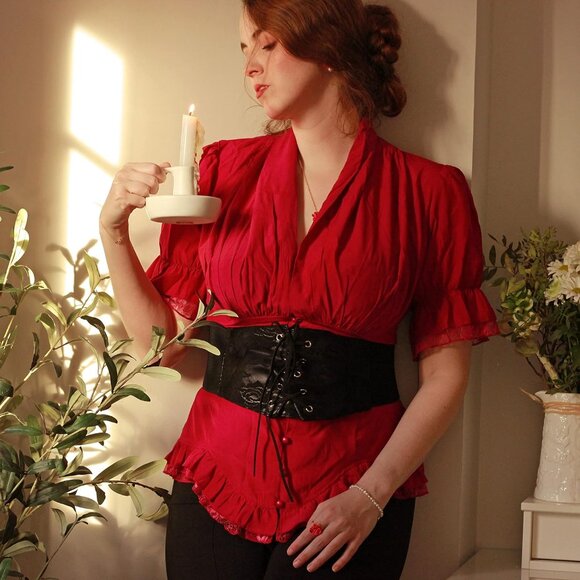 Elastic Corset Belt Women Lace Waist Cinch Dress Up Fashion Accessories - Picture 4 of 7